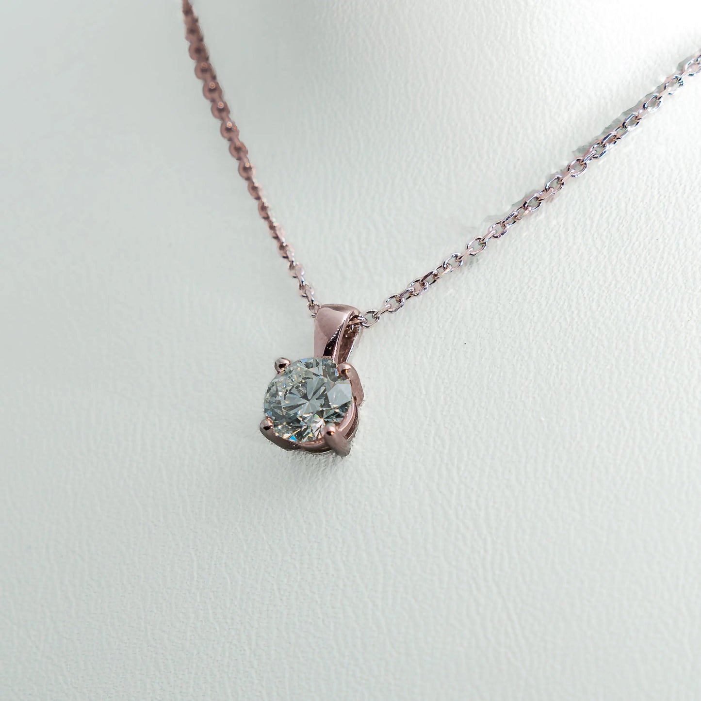 1ct Lab - Grown Diamond Pendant | 18k Rose Gold - Lester & Brown