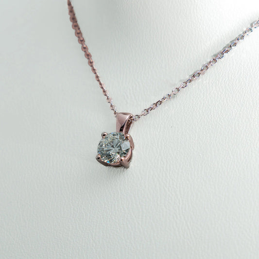 1ct Lab - Grown Diamond Pendant | 18k Rose Gold - Lester & Brown