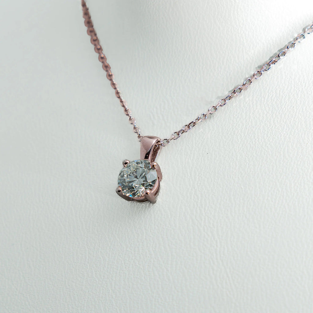 1ct Lab - Grown Diamond Pendant | 18k Rose Gold - Lester & Brown
