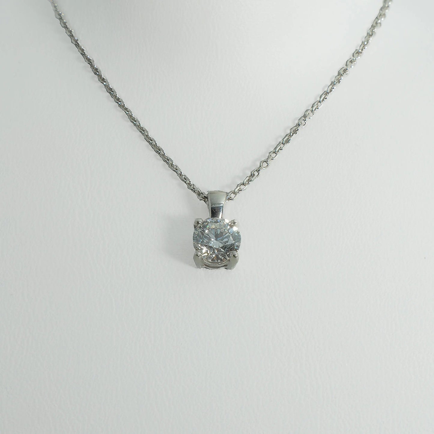 1ct Lab - Grown Diamond Pendant | 18k White Gold - Lester & Brown