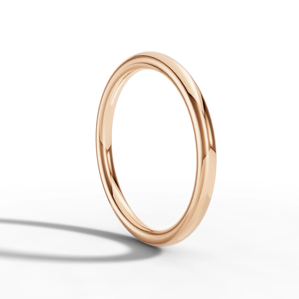 2.00mm Court Plain Wedding Band | 18K Rose Gold - Lester & Brown