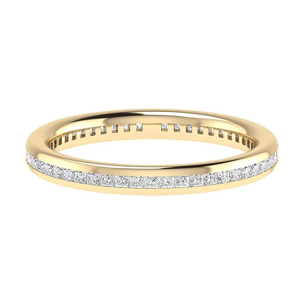 2.30mm Princess Channel Set 100% - Lab - grown Diamond | 18K Yellow Gold - Lester & Brown