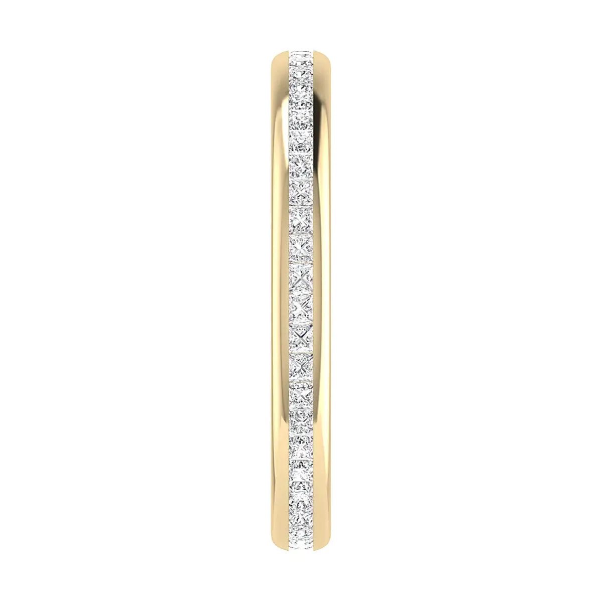 2.30mm Princess Channel Set 100% - Lab - grown Diamond | 18K Yellow Gold - Lester & Brown
