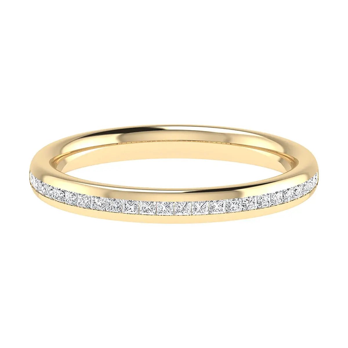 2.30mm Princess Channel Set 50% - Lab - grown Diamond | 18k Yellow Gold - Lester & Brown