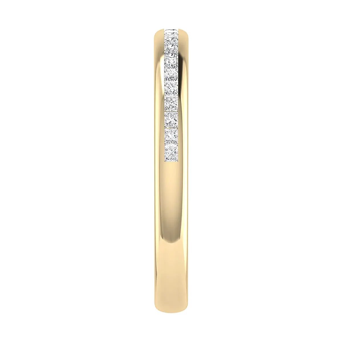 2.30mm Princess Channel Set 50% - Lab - grown Diamond | 18k Yellow Gold - Lester & Brown
