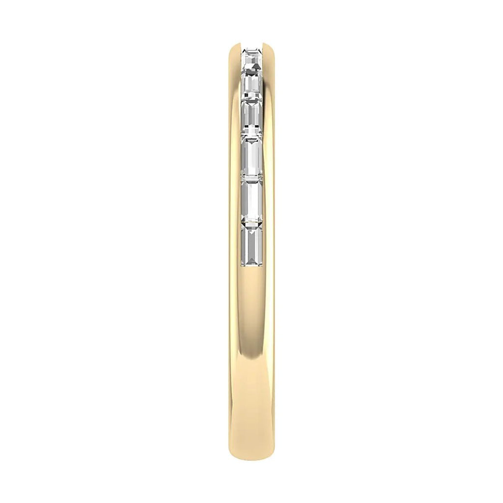 2.50mm Landscape Baguette Channel Set 50% - Lab - grown Diamond | 18K Yellow Gold - Lester & Brown
