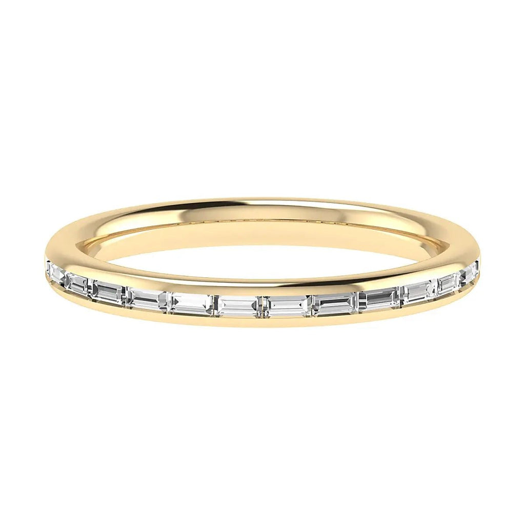 2.50mm Landscape Baguette Channel Set 50% - Lab - grown Diamond | 18K Yellow Gold - Lester & Brown