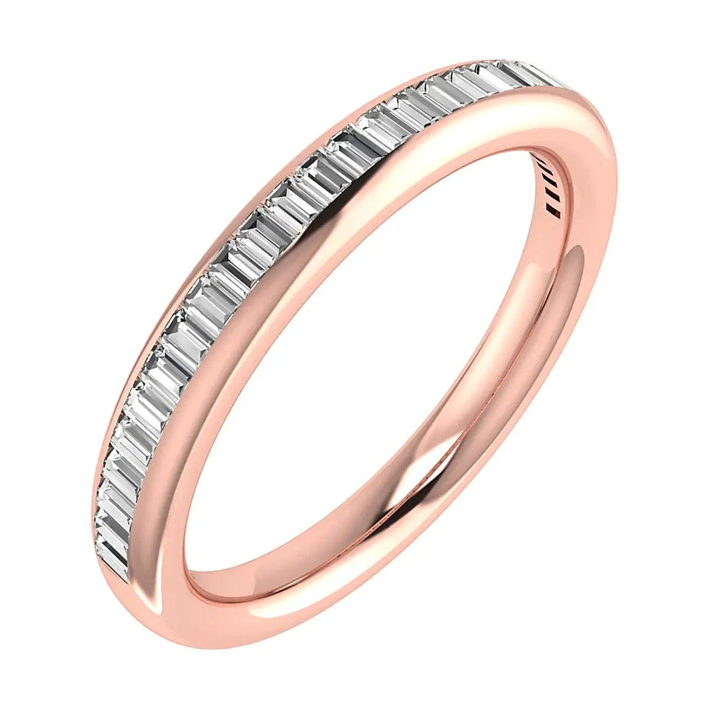 2.50mm Portait Baguette Channel Set 50% - Lab - grown Diamond | 18K Rose Gold - Lester & Brown