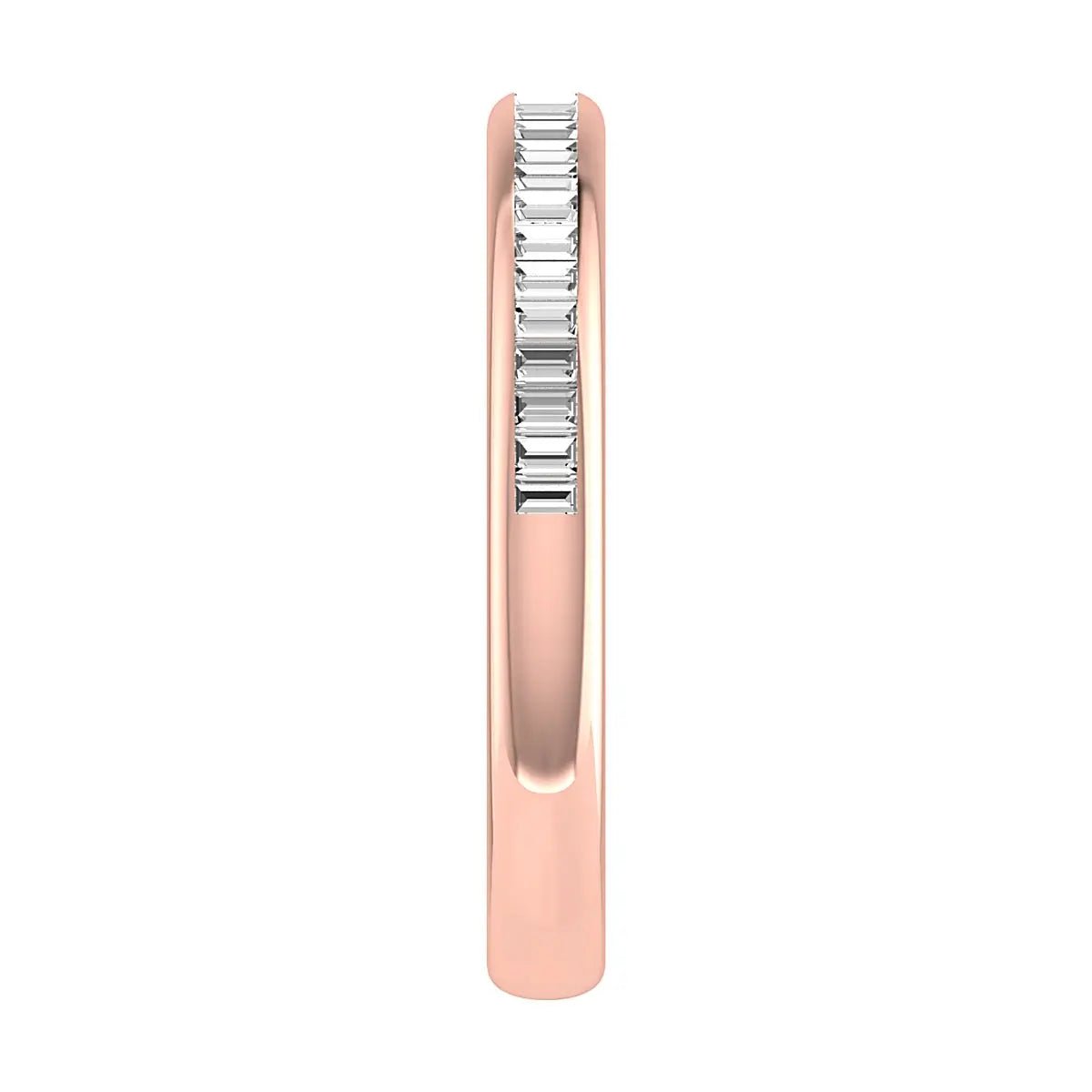 2.50mm Portait Baguette Channel Set 50% - Lab - grown Diamond | 18K Rose Gold - Lester & Brown