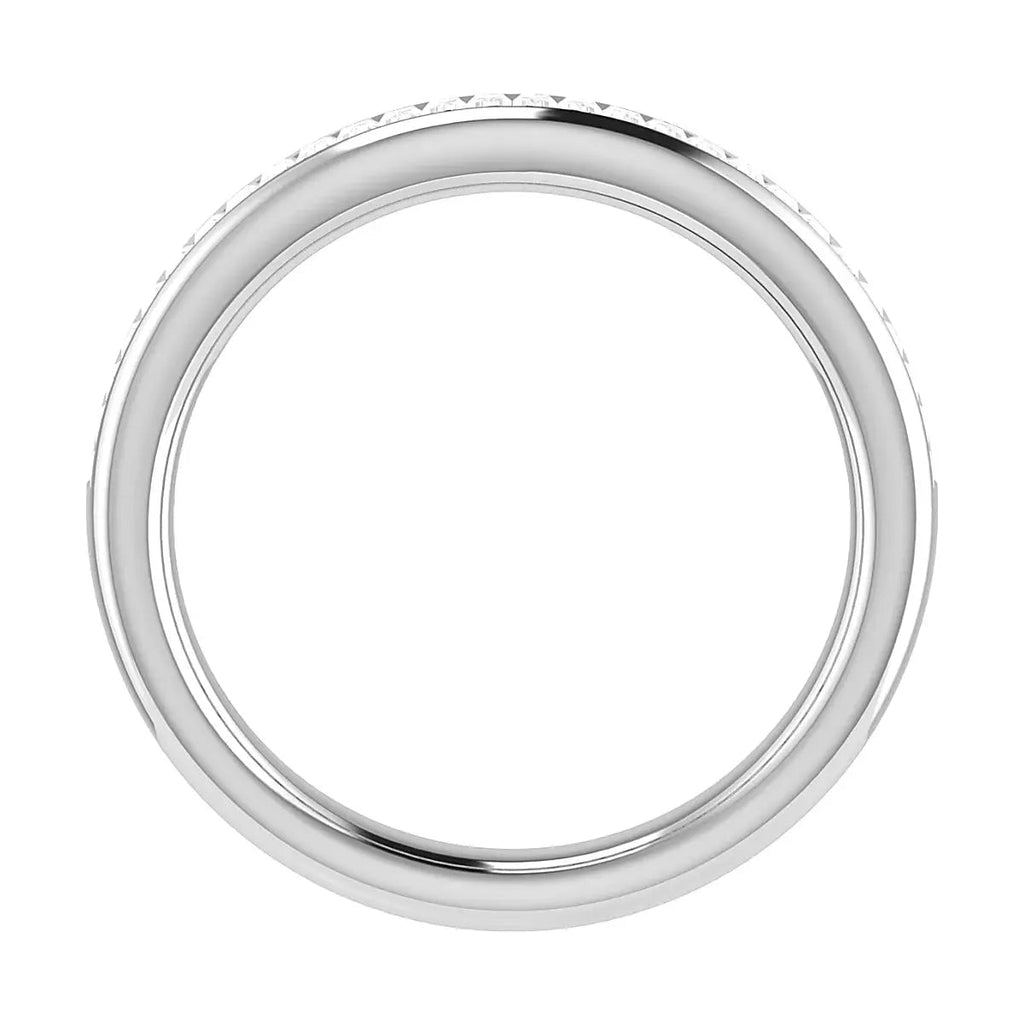 2.50mm Portait Baguette Channel Set 50% - Lab - grown Diamond | 18K White Gold - Lester & Brown