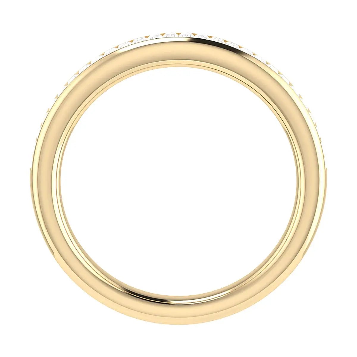 2.50mm Portait Baguette Channel Set 50% - Lab - grown Diamond | 18K Yellow Gold - Lester & Brown