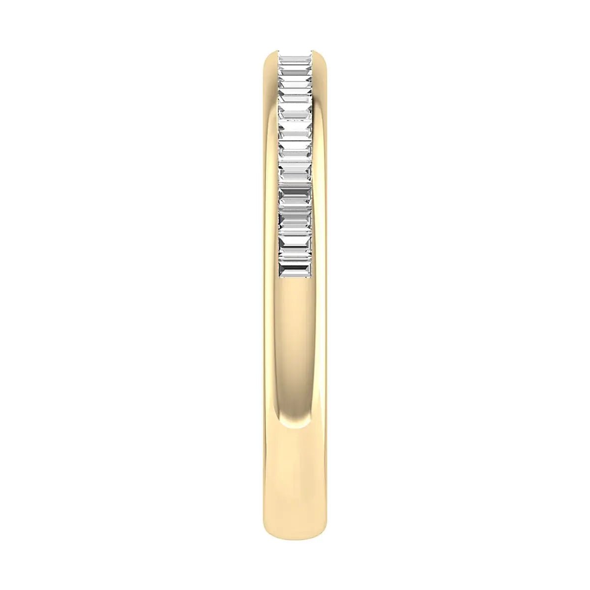 2.50mm Portait Baguette Channel Set 50% - Lab - grown Diamond | 18K Yellow Gold - Lester & Brown