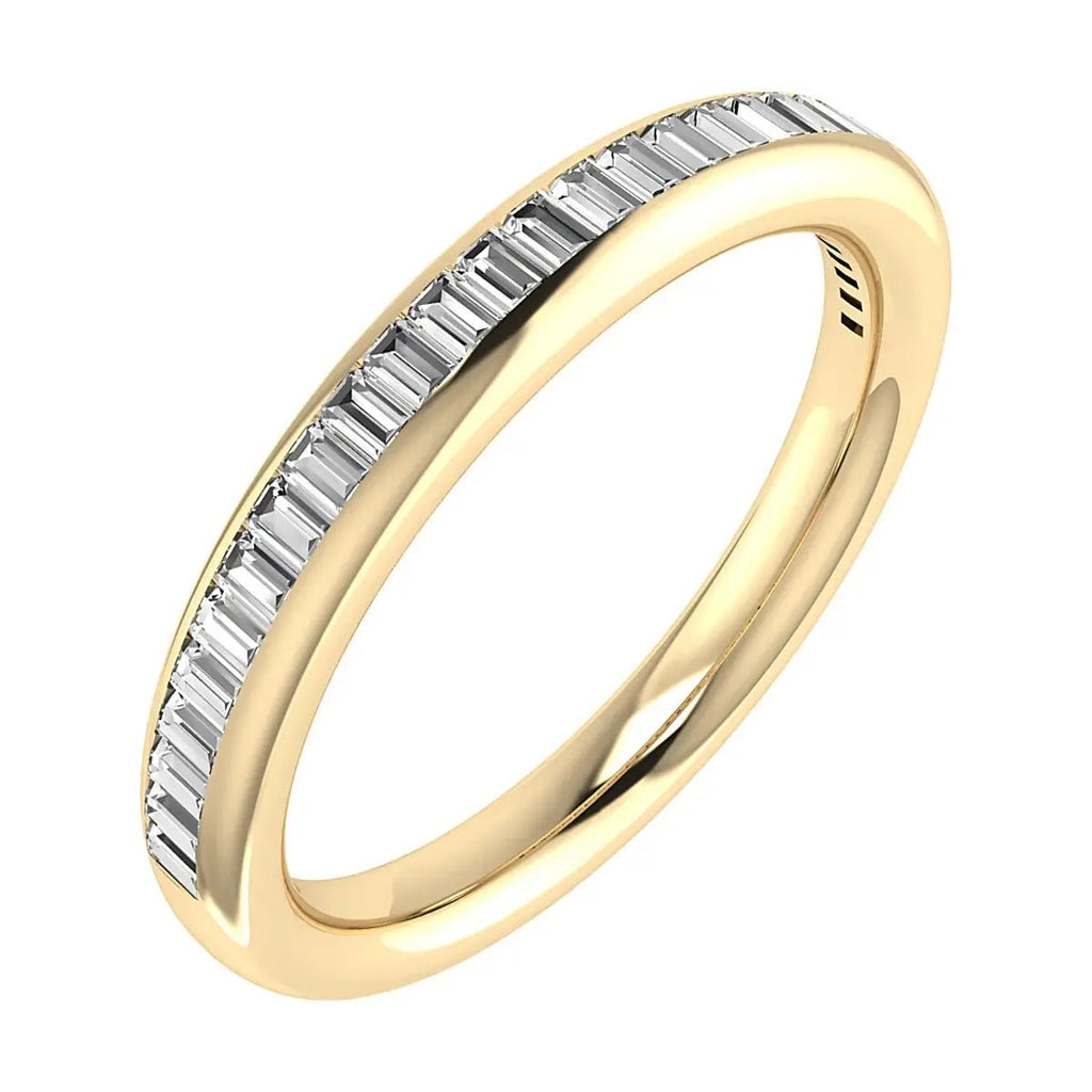 2.50mm Portait Baguette Channel Set 50% - Lab - grown Diamond | 18K Yellow Gold - Lester & Brown