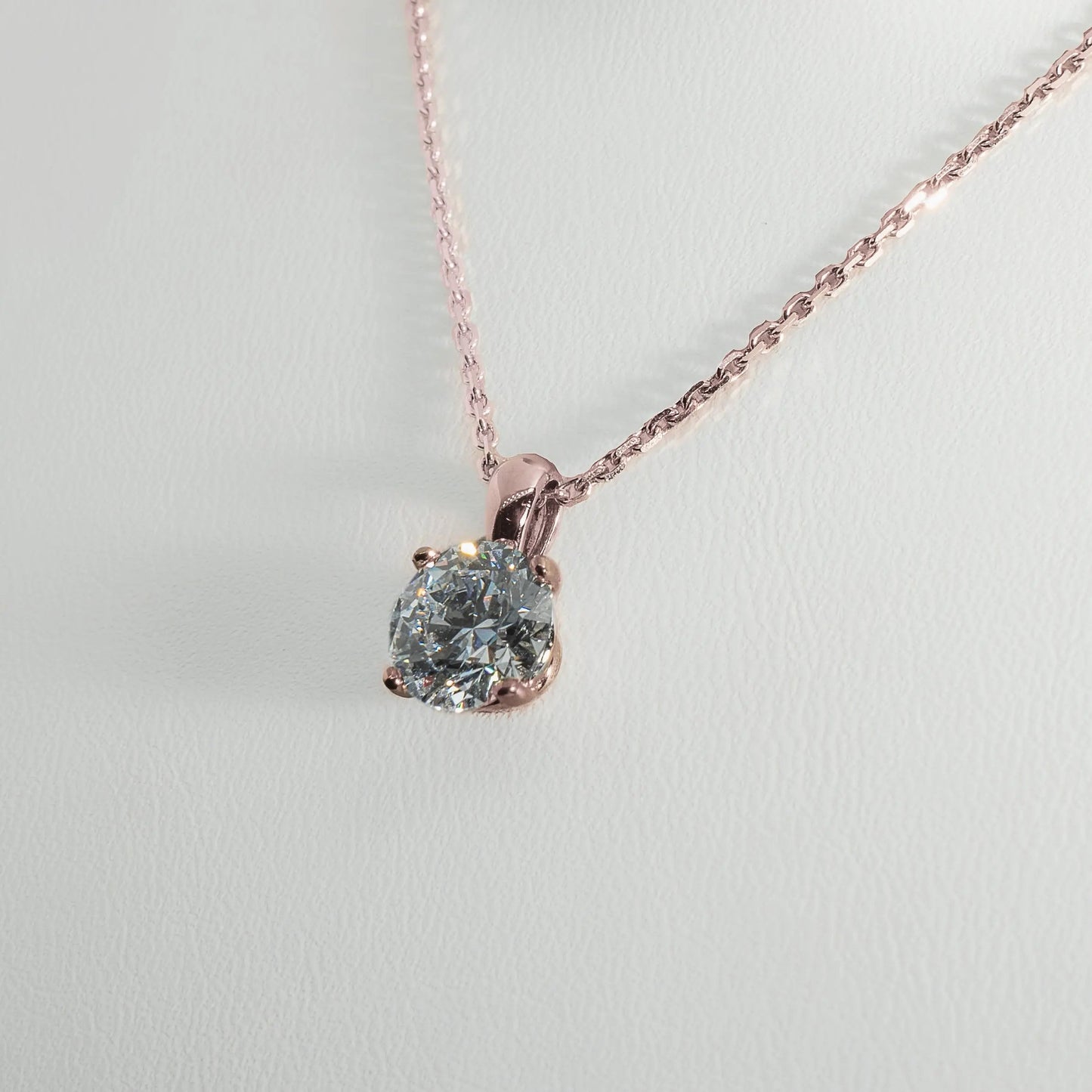 2ct Lab - Grown Diamond Pendant | 18k Rose Gold - Lester & Brown
