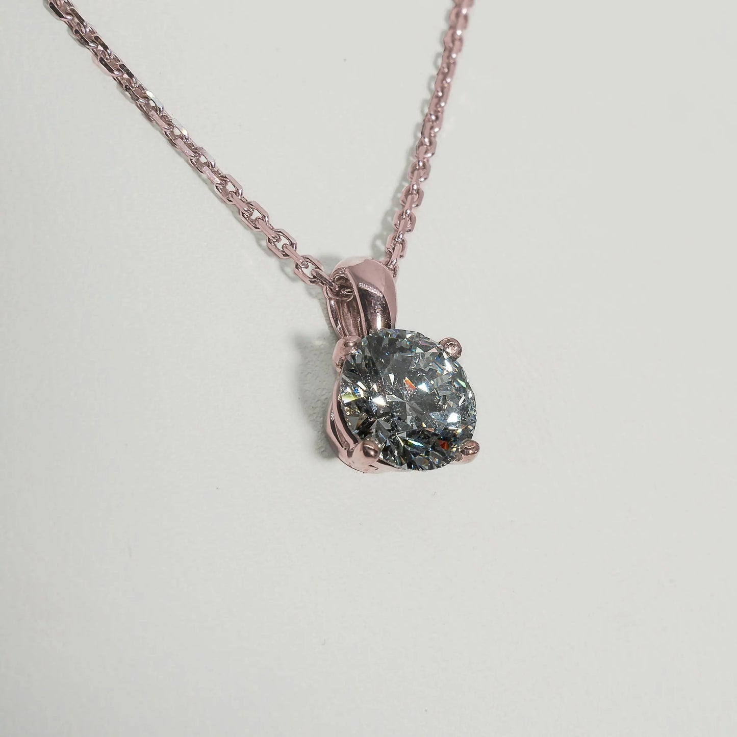 2ct Lab - Grown Diamond Pendant | 18k Rose Gold - Lester & Brown