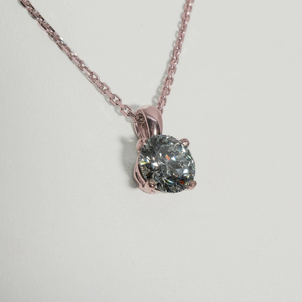 2ct Lab - Grown Diamond Pendant | 18k Rose Gold - Lester & Brown