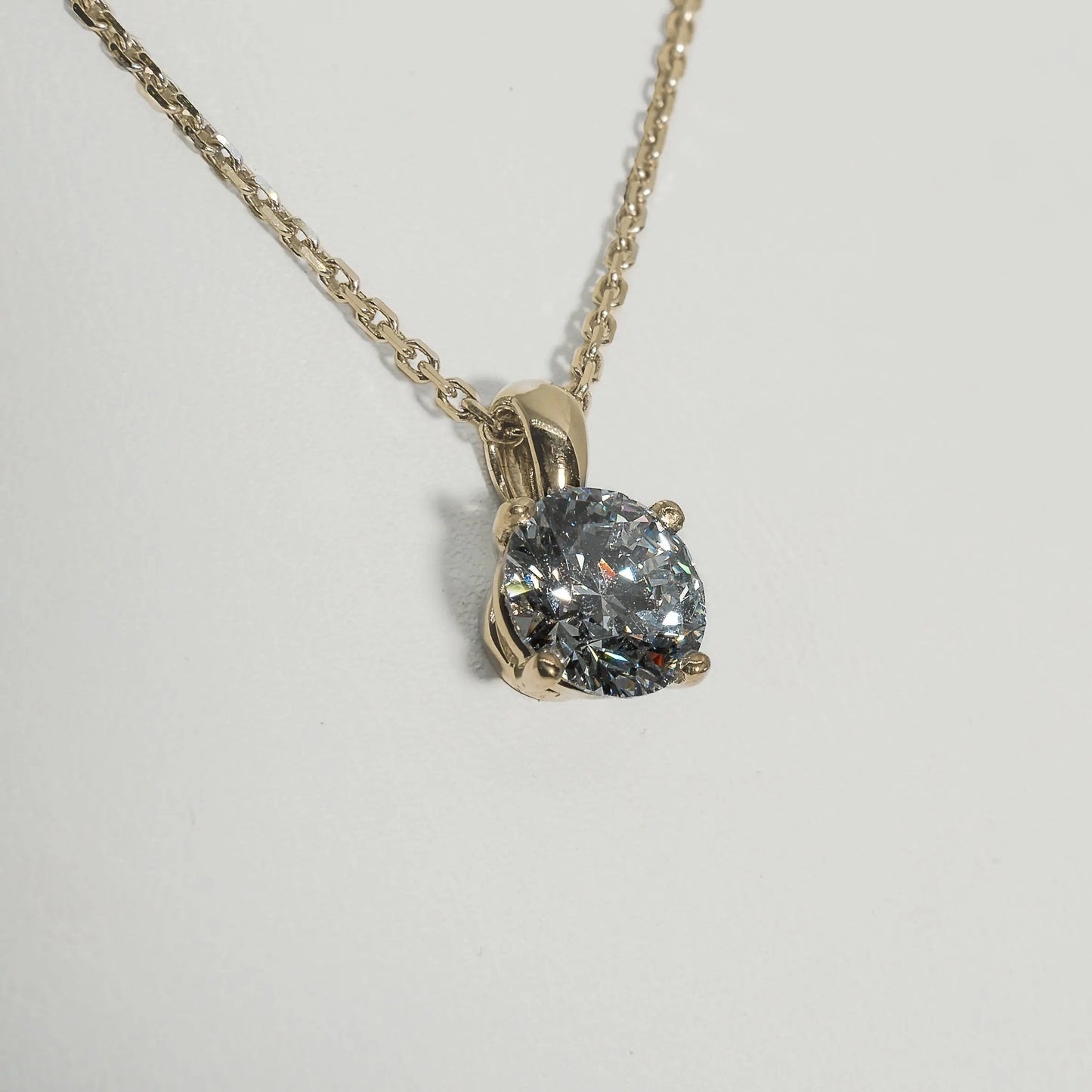 2ct Lab - Grown Diamond Pendant | 18k Yellow Gold - Lester & Brown