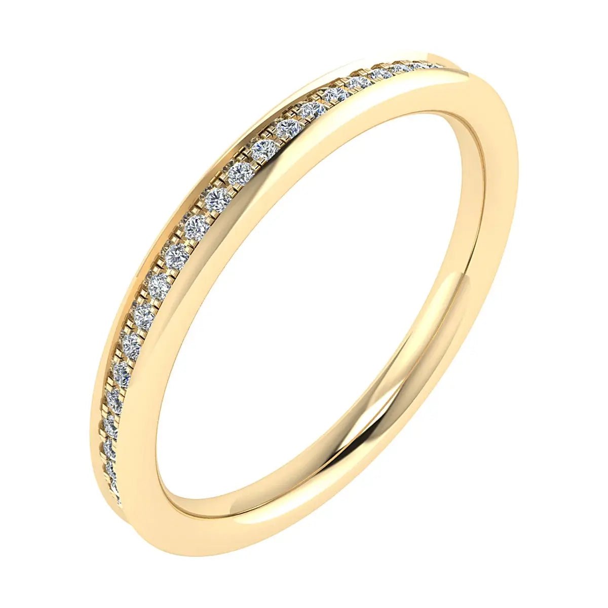 2mm Premium Grain Set 100% - Lab - grown Diamond | 18K Yellow Gold - Lester & Brown