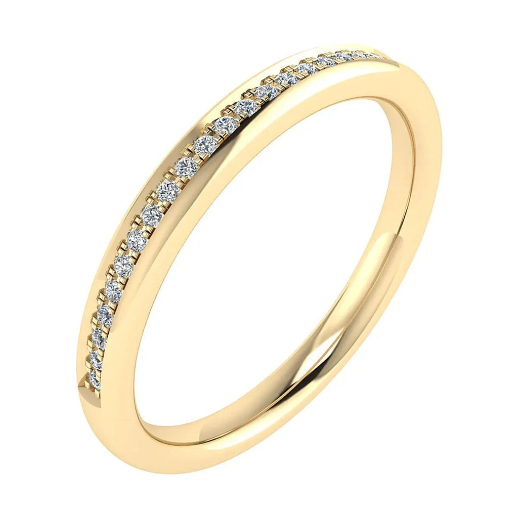 2mm Premium Grain Set 50% - Lab - grown Diamond | 18K Yellow Gold - Lester & Brown