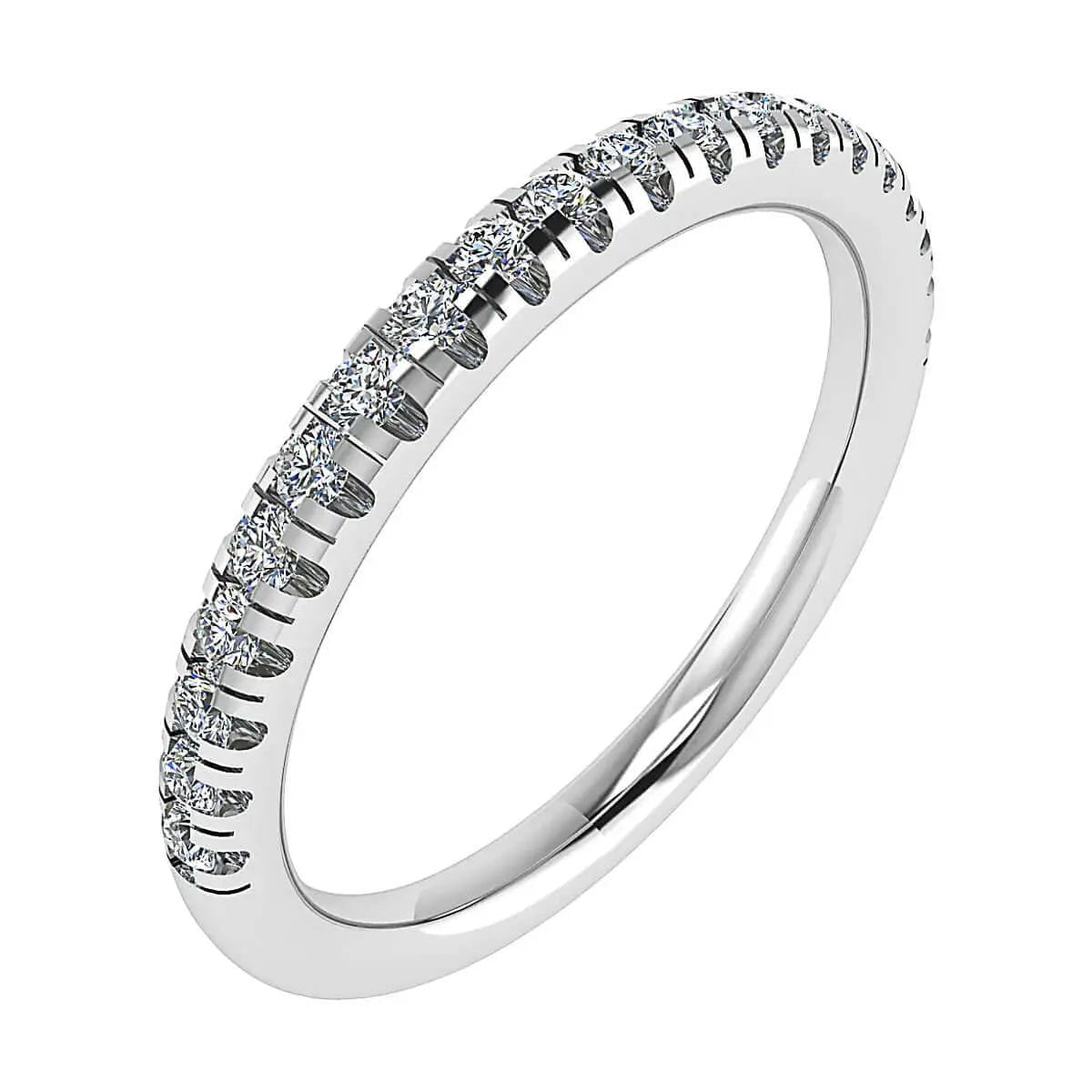 2mm Premium Micro Claw 50% - Lab - grown Diamond | 18k White Gold - Lester & Brown