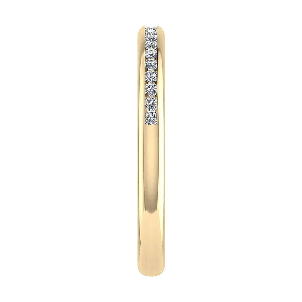 2mm Premium Round Channel Set 50% - Lab - grown Diamond | 18K Yellow Gold - Lester & Brown
