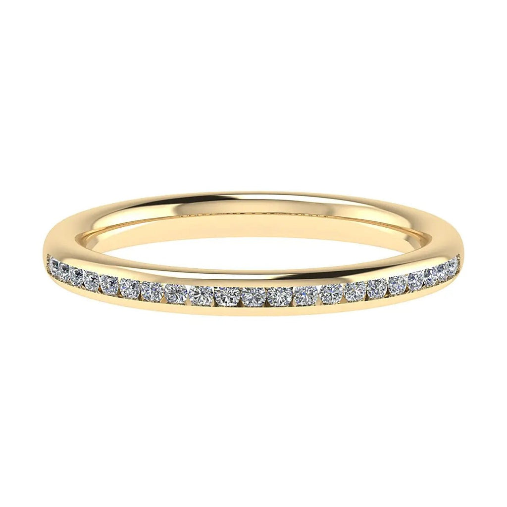 2mm Premium Round Channel Set 50% - Lab - grown Diamond | 18K Yellow Gold - Lester & Brown