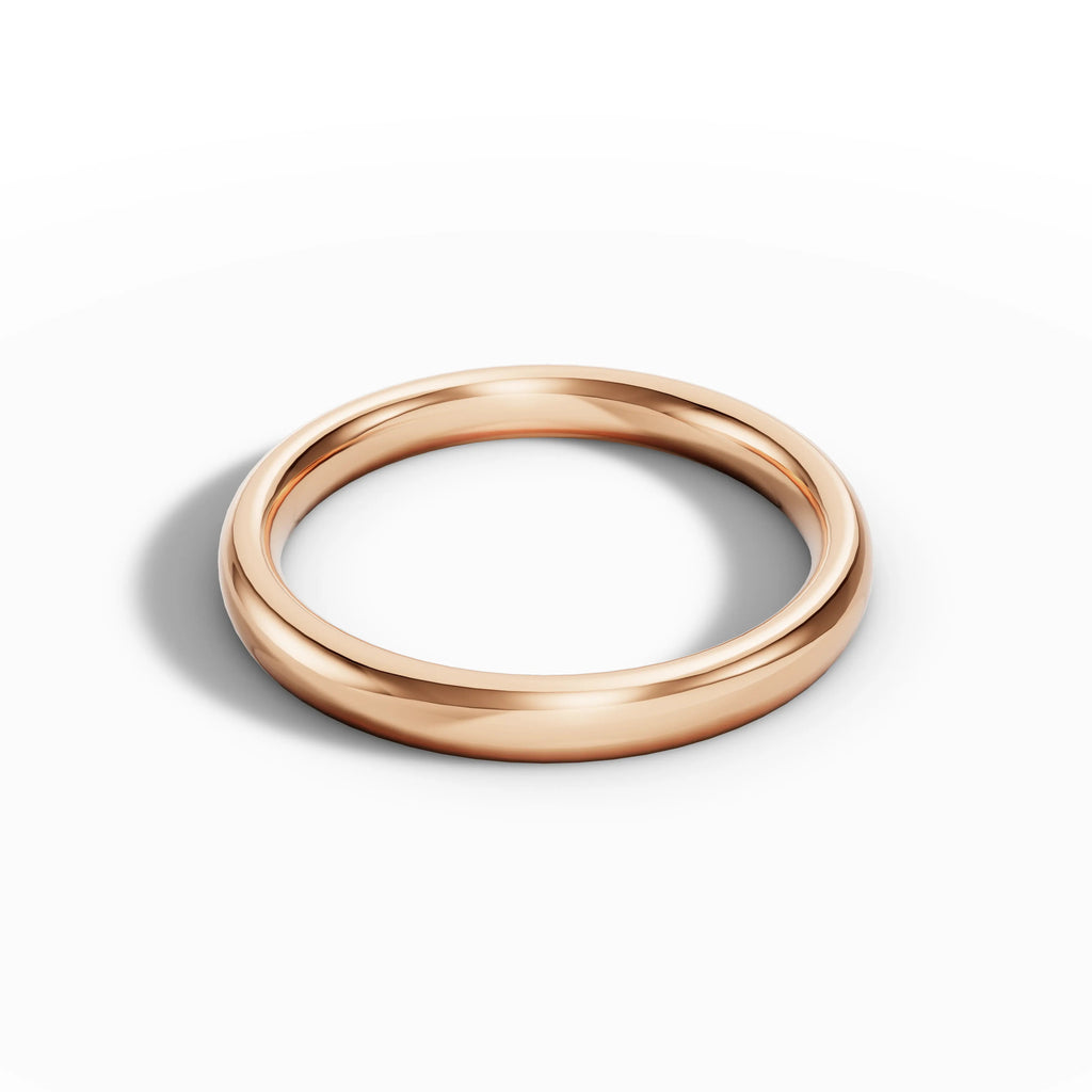 3.00mm Court Plain Wedding Band | 18K Rose Gold - Lester & Brown