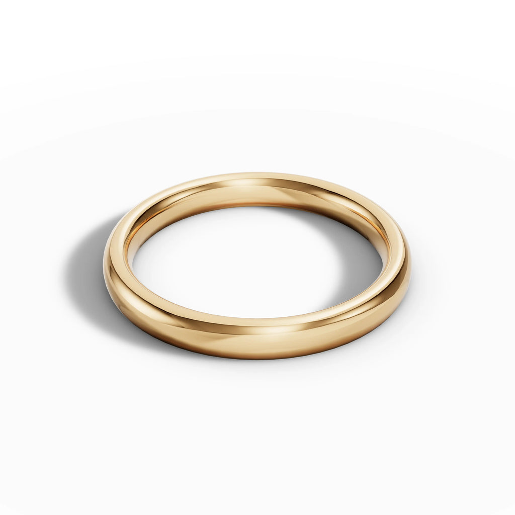 3.00mm Court Plain Wedding Band | 18K Yellow Gold - Lester & Brown