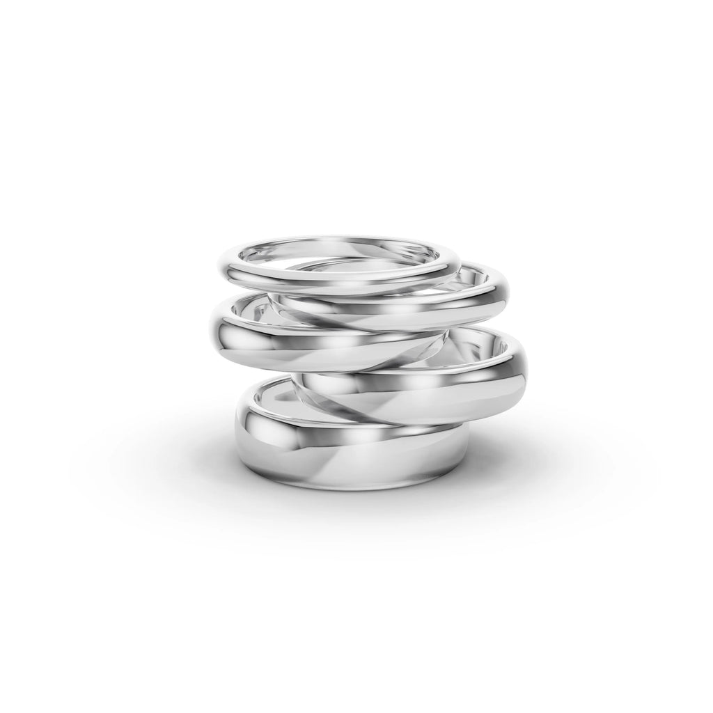 5.00mm D Shape Wedding Band | Platinum - Lester & Brown
