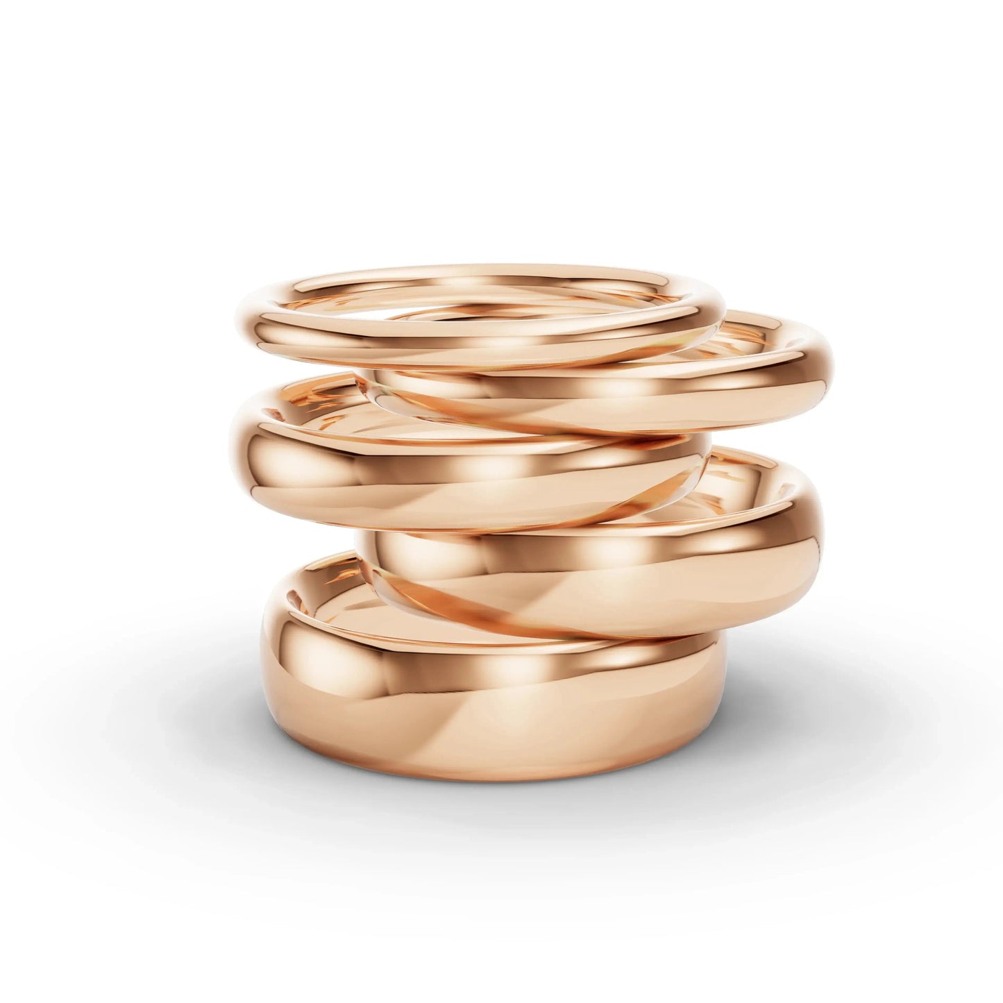 8.00mm Court Plain Wedding Band | 18K Rose Gold - Lester & Brown