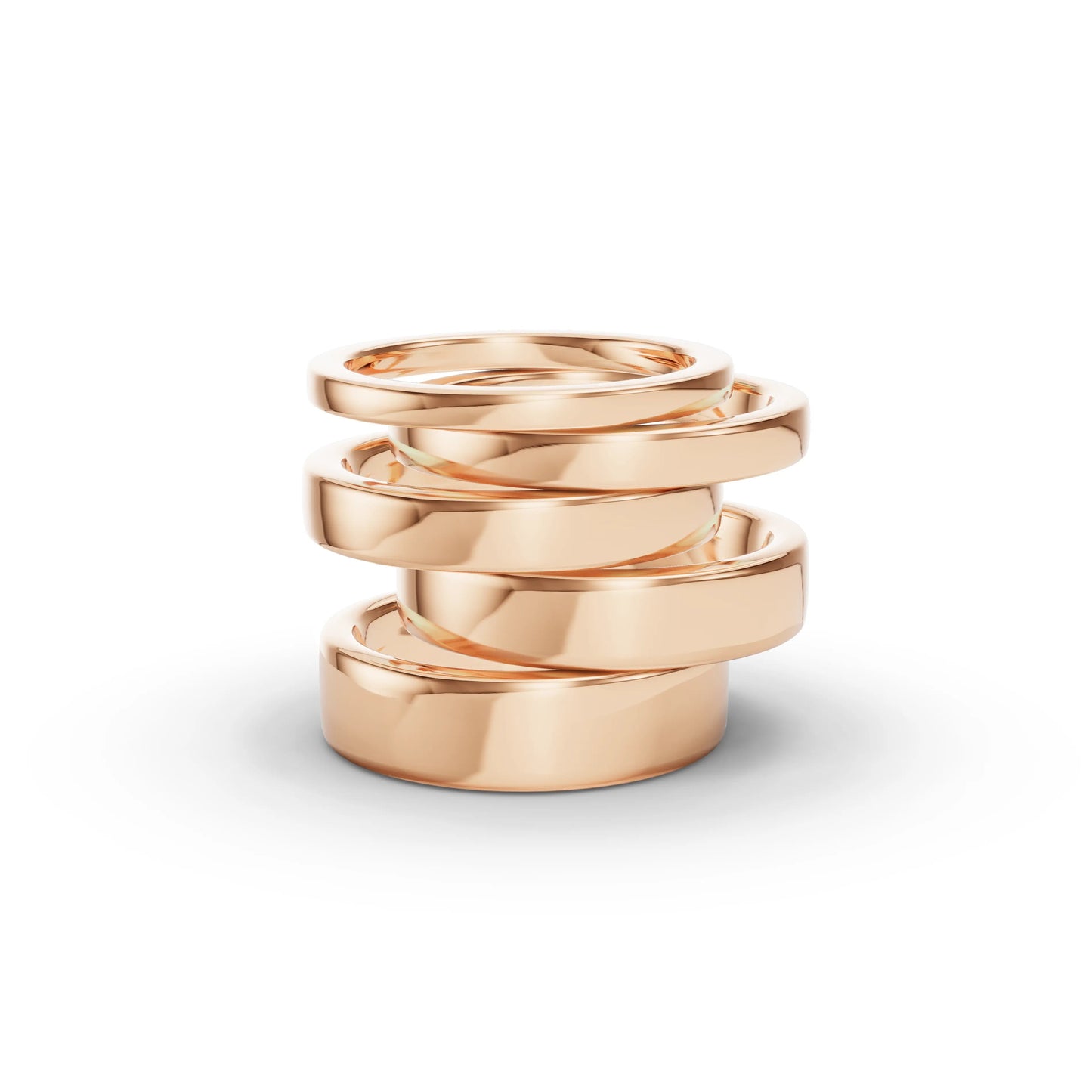 8.00mm Flat Round Wedding Band | 18K Rose Gold - Lester & Brown