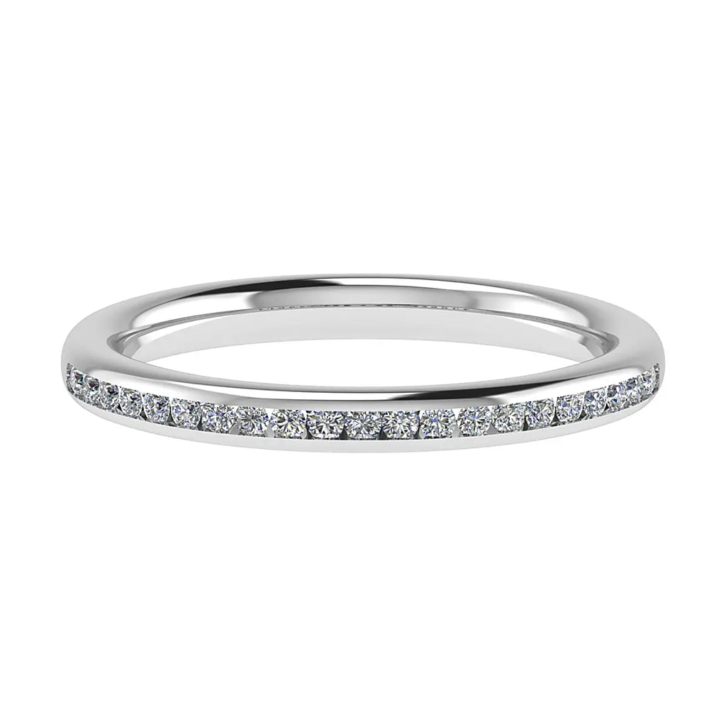 2mm Premium Round Channel Set 50% - Lab-grown Diamond | Platinum Lester & Brown