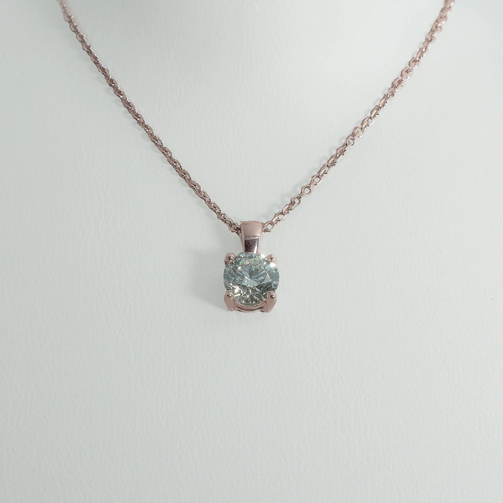 1ct Lab-Grown Diamond Pendant | 18k Rose Gold Lester & Brown