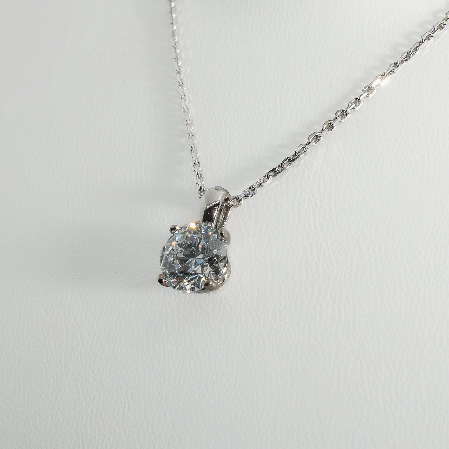 2ct Lab-Grown Diamond Pendant | Platinum Lester & Brown