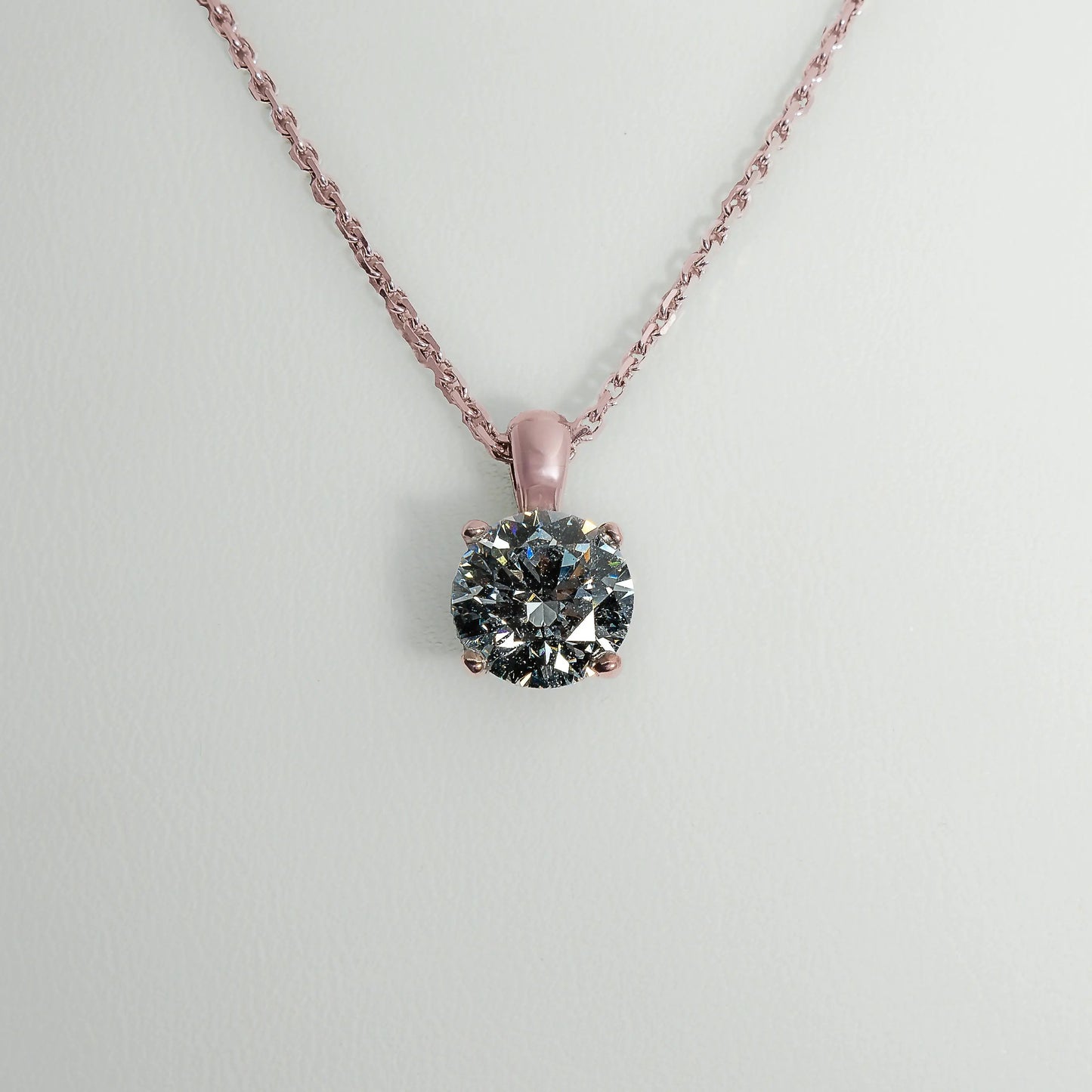 2ct Lab-Grown Diamond Pendant | 18k Rose Gold Lester & Brown