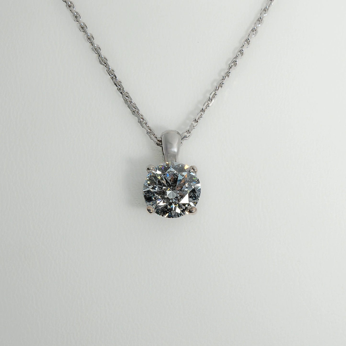 2ct Lab-Grown Diamond Pendant | Platinum Lester & Brown