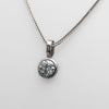 Round Rub-Over 1ct Lab-Grown Diamond Pendant | 18K White Gold Lester & Brown