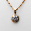 Round Rub-Over 1ct Lab-Grown Diamond Pendant | 18K Yellow Gold Lester & Brown