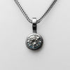 Round Rub-Over 1ct Lab-Grown Diamond Pendant | 18K White Gold Lester & Brown