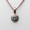 Round Rub-Over 1ct Lab-Grown Diamond Pendant | 18K Rose Gold Lester & Brown