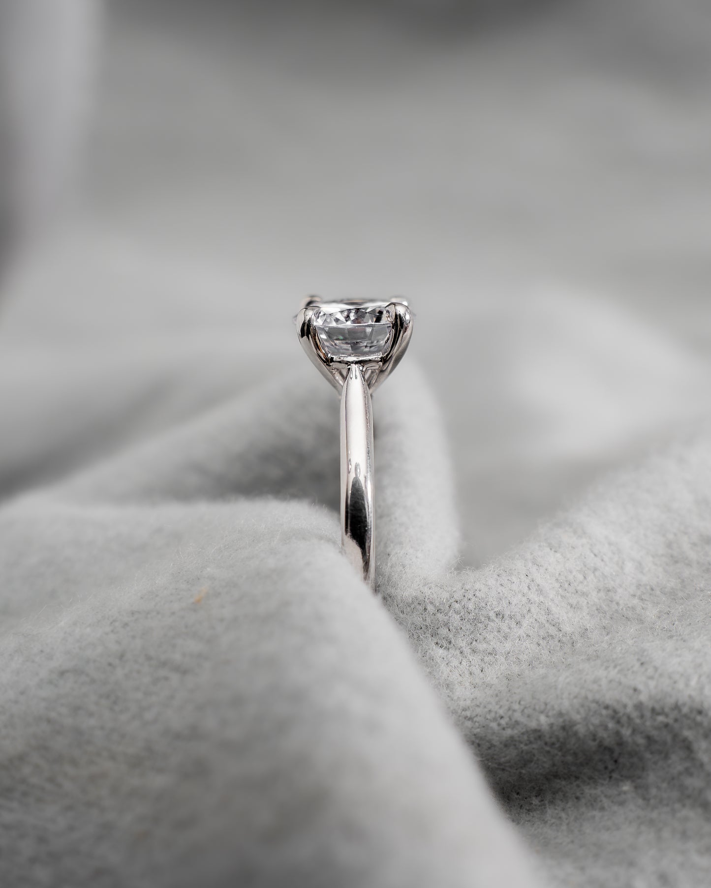 Round White Gold Lab Grown Diamond Solitaire