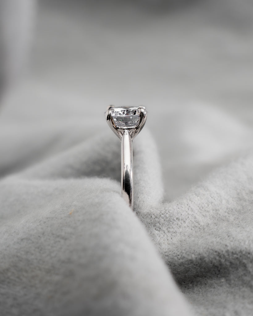 Round White Gold Lab Grown Diamond Solitaire