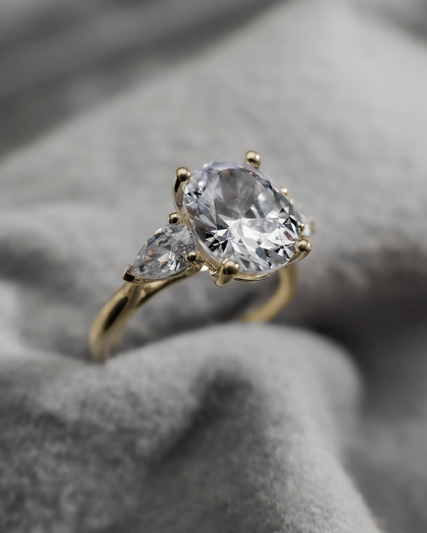 Oval Yellow Gold Lab Grown Diamond Trilogy My Store