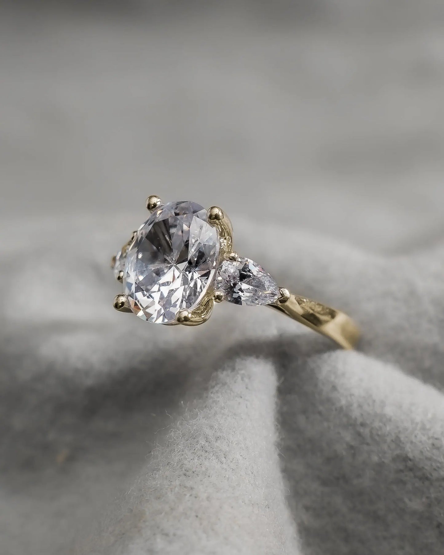 Oval Yellow Gold Lab Grown Diamond Trilogy My Store