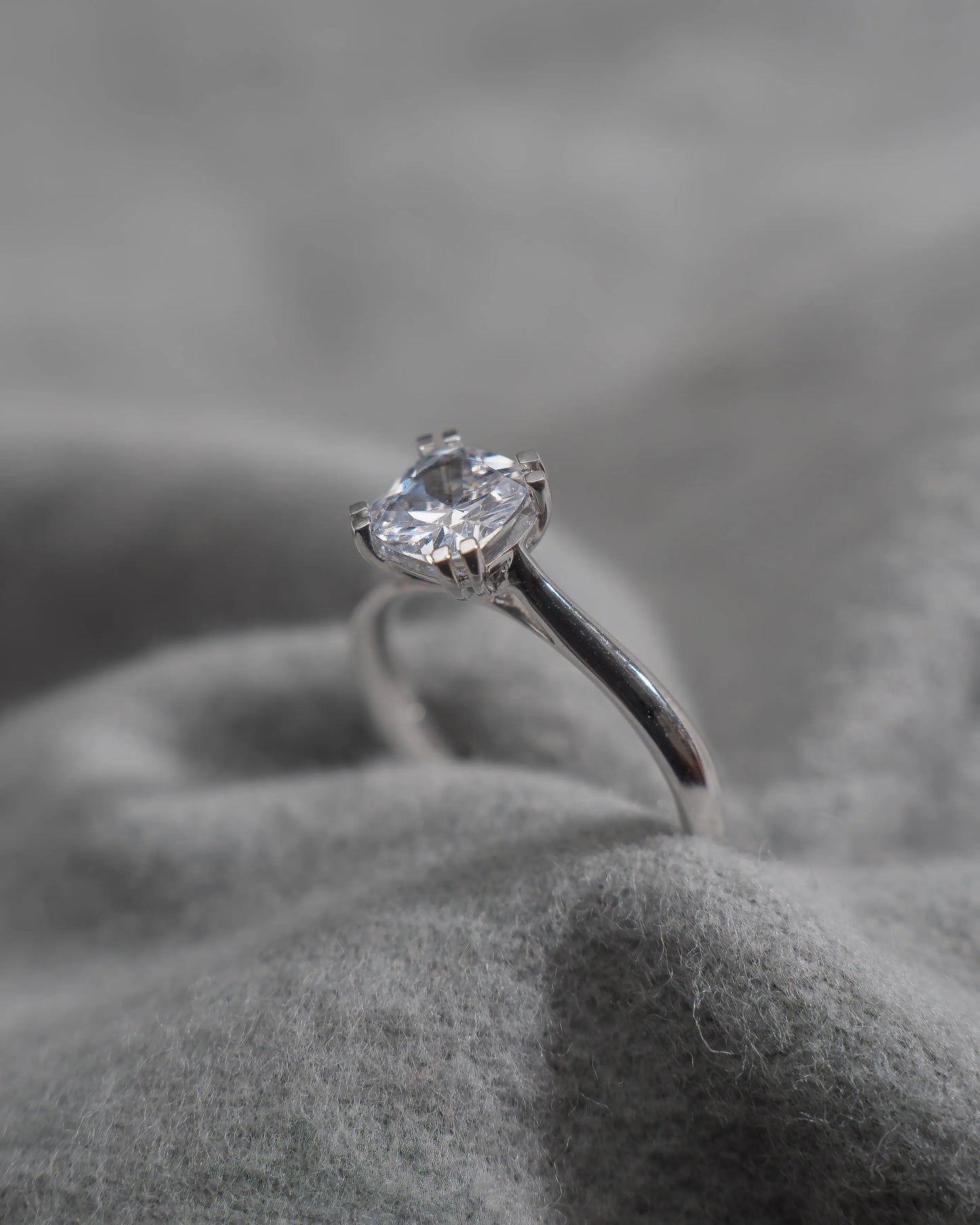 Cushion Platinum Lab Grown Solitaire My Store