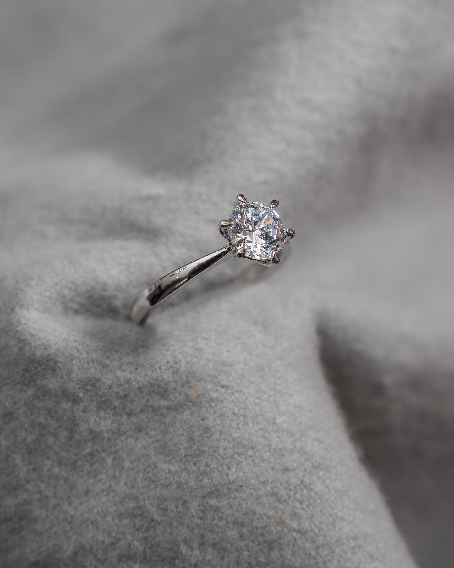 Round White Gold Lab Grown Diamond Solitaire