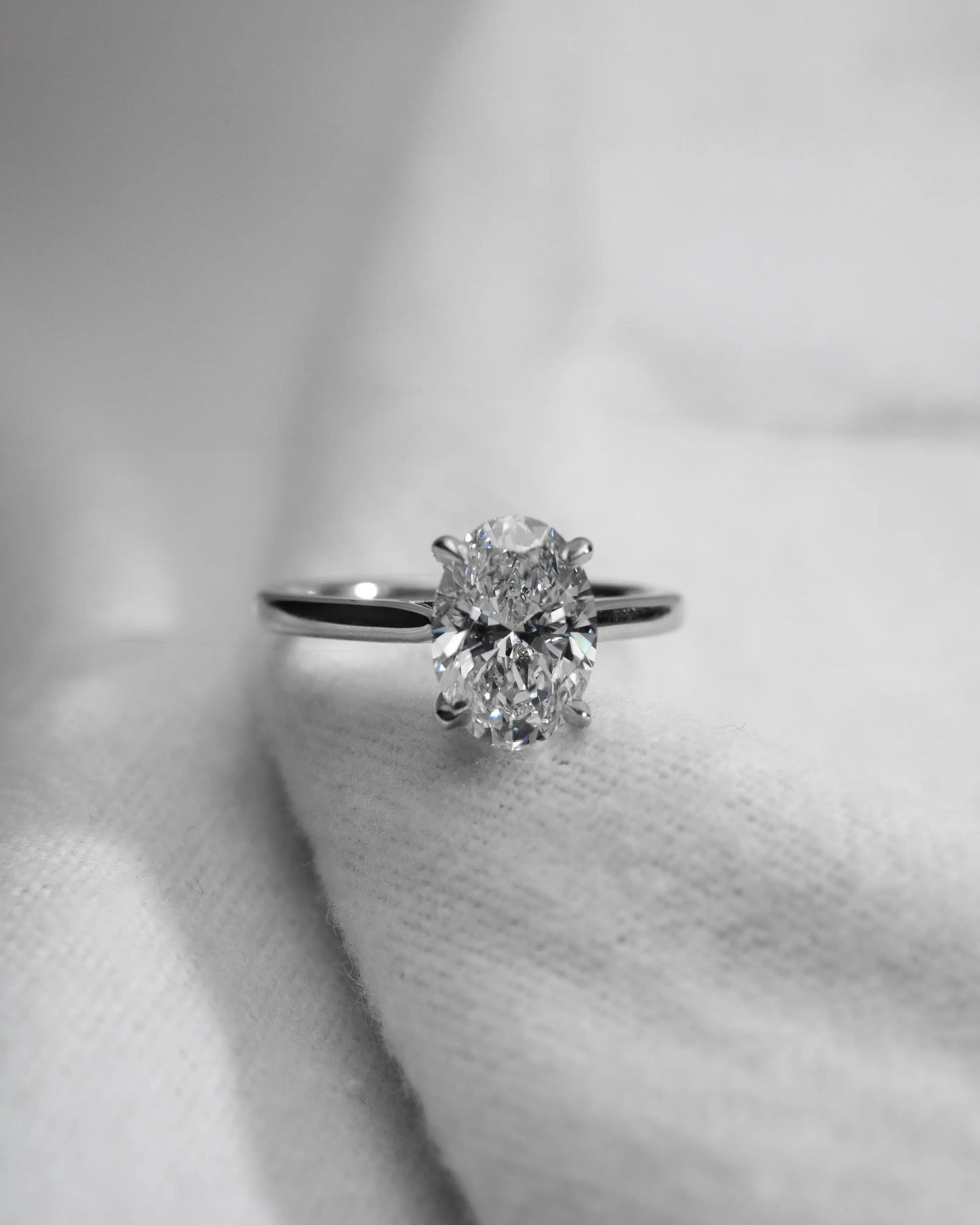 Oval Platinum Lab Grown Diamond Solitaire My Store