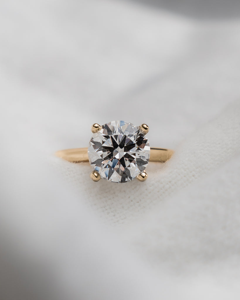 Round Yellow Gold Lab Grown Diamond Solitaire