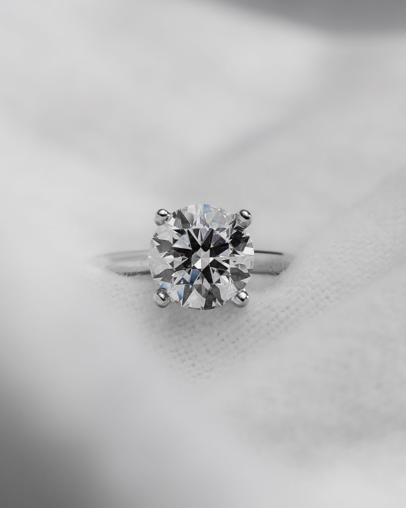 Round White Gold Lab Grown Diamond Solitaire