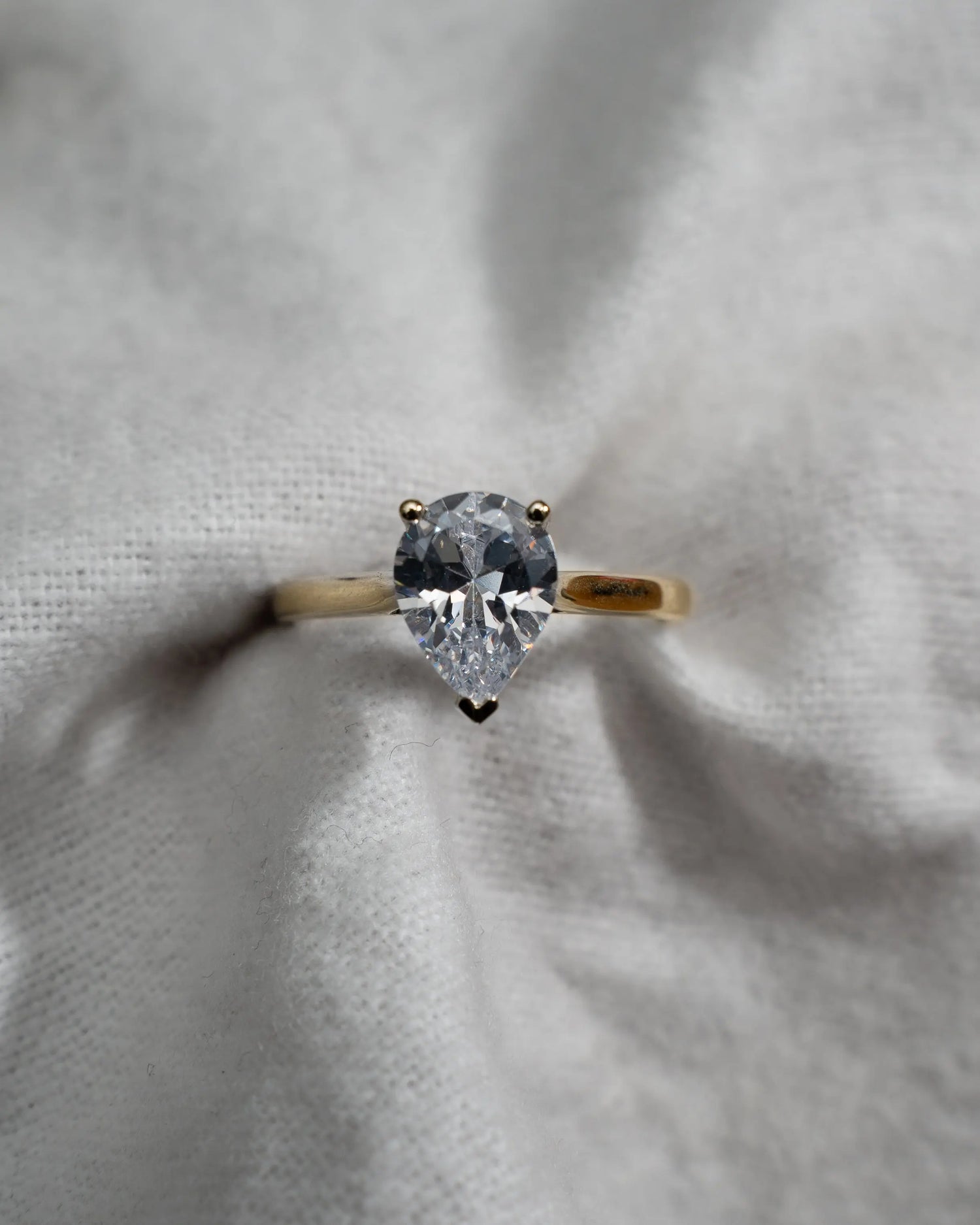 Pear Yellow Gold Lab Grown Diamond Solitaire My Store